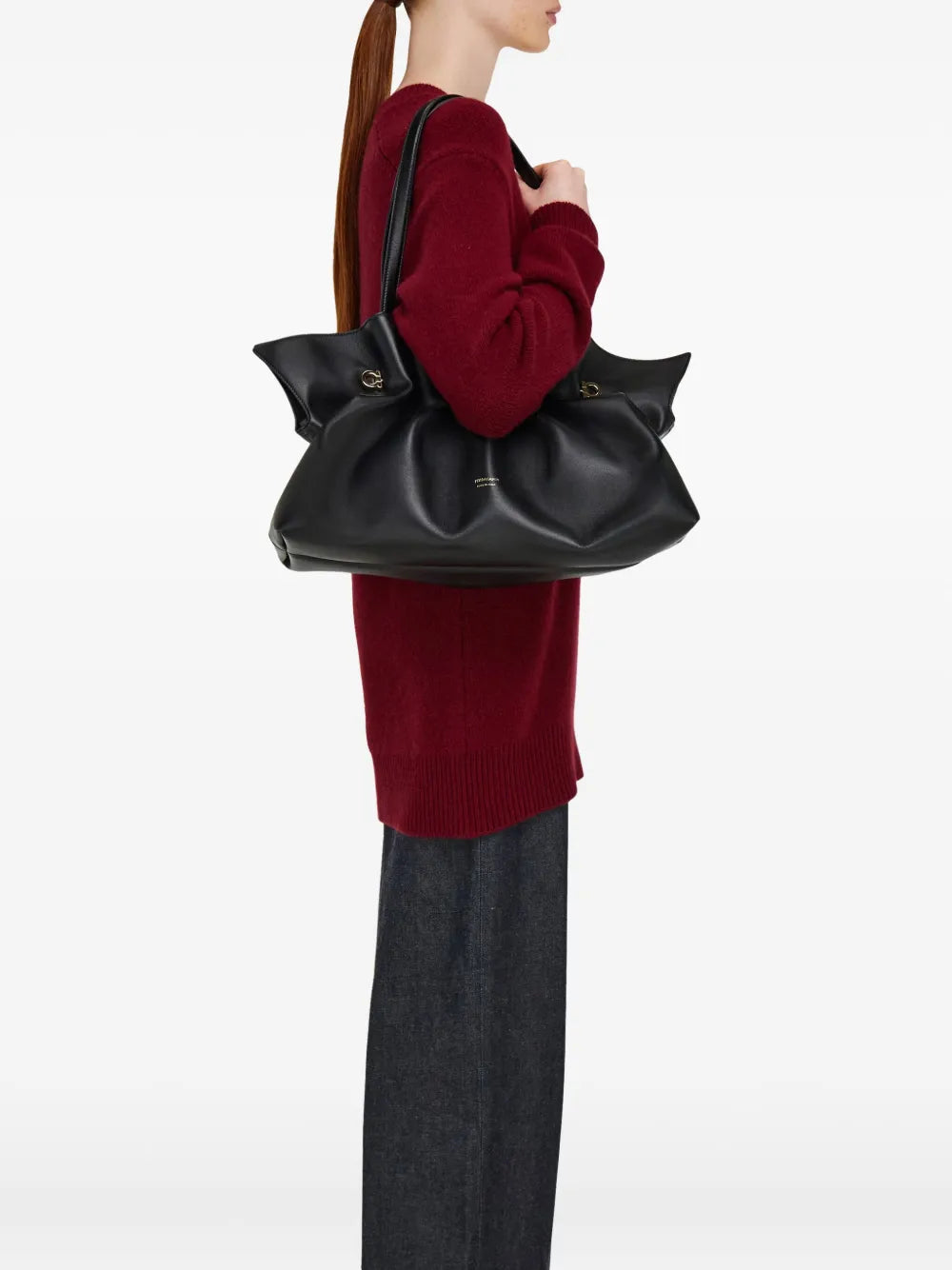 Ferragamo Large Soft Shoulder Bag — Same as shown — Size One Size — Side View