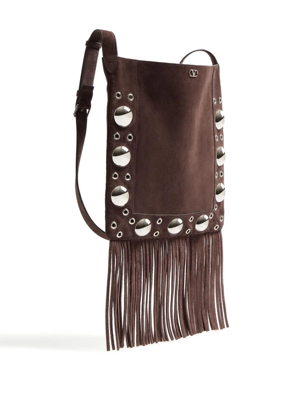 Valentino Garavani Nellcote Suede Shoulder Bag — Same as shown — Size One Size — Back View