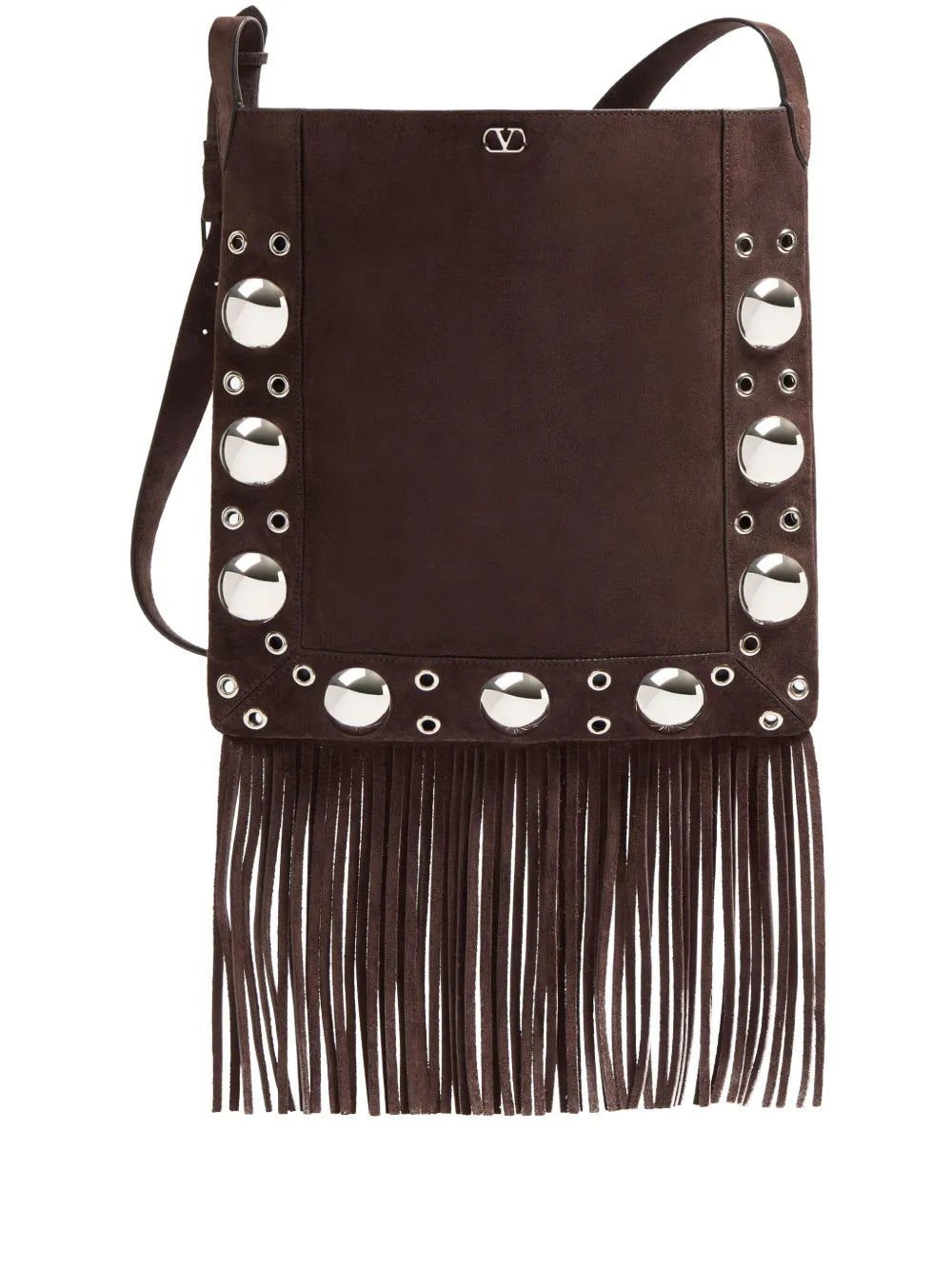 Valentino Garavani Nellcote Suede Shoulder Bag — Same as shown — Size One Size — Front View