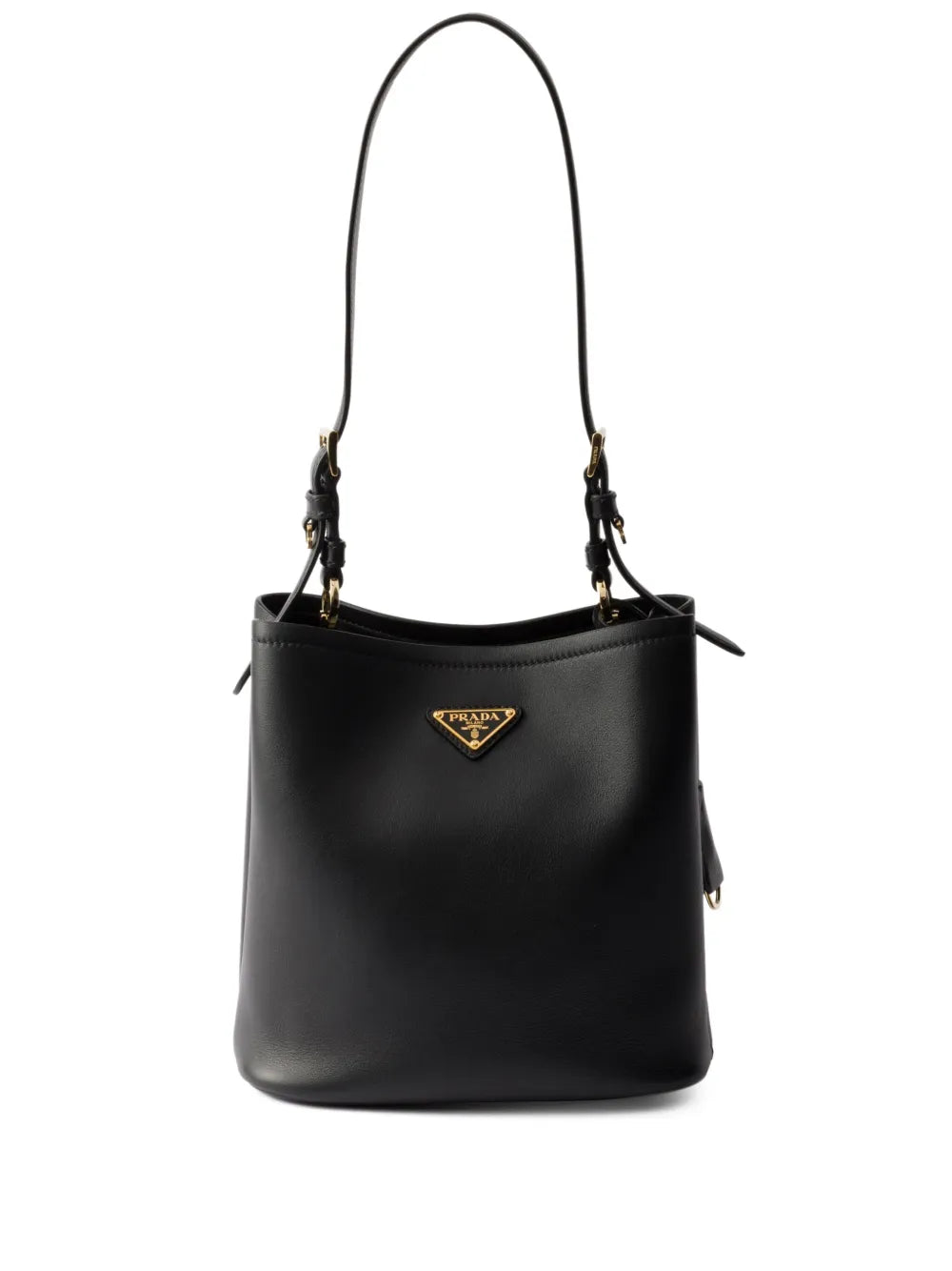 Prada Medium Leather Shoulder Bag — Same as shown — Size One Size — Front View