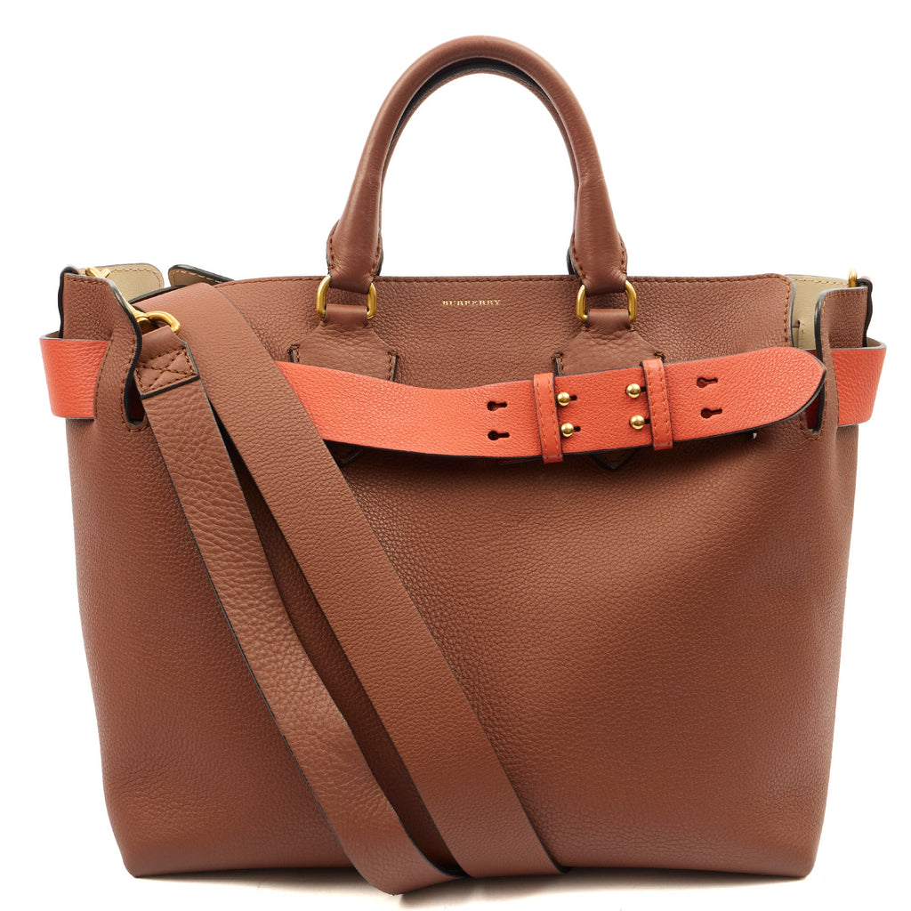 Burberry Tote Belt Bag - Medium in Brown, Leather — Front View