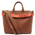 Burberry Tote Belt Bag - Medium in Brown, Leather — Front View