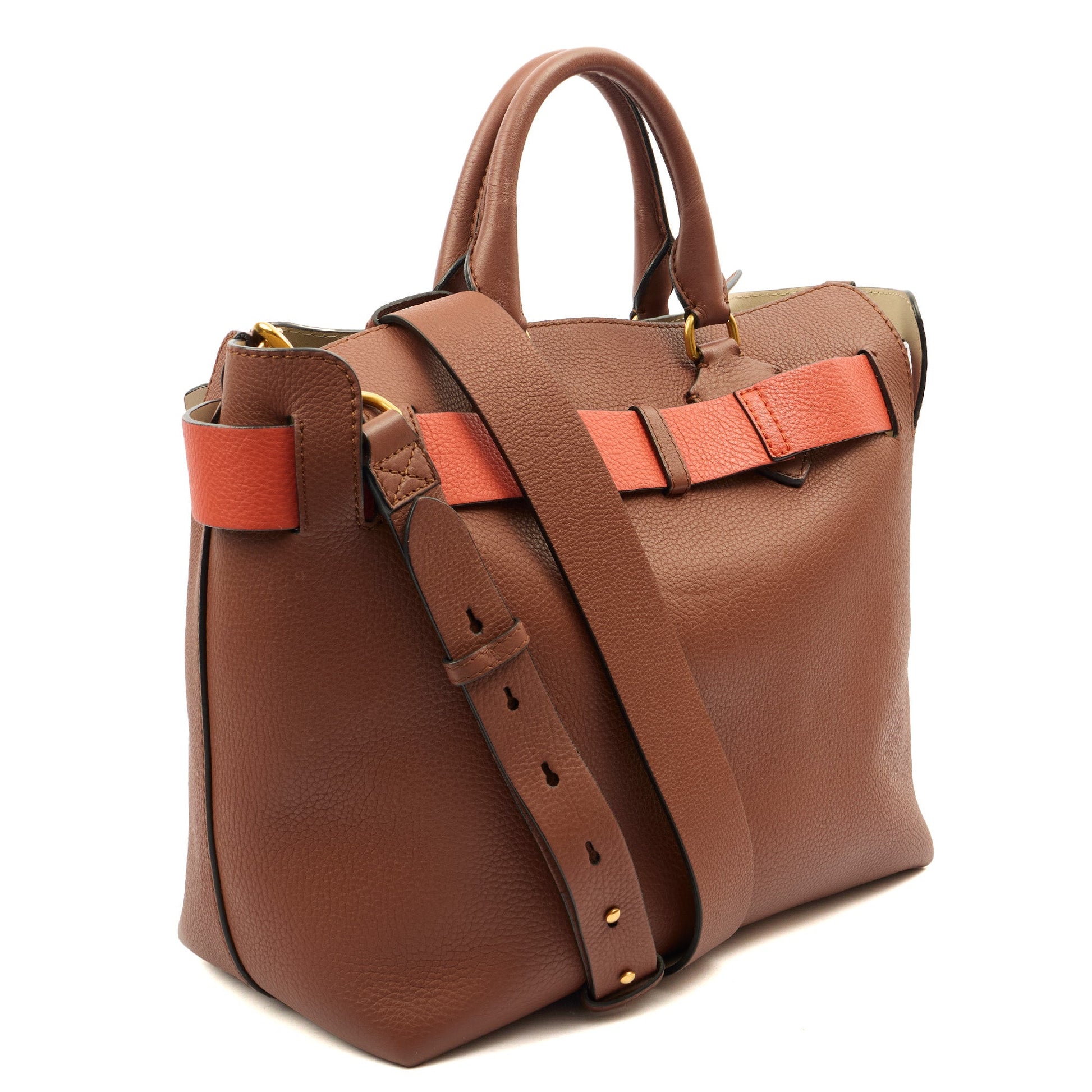 Burberry Tote Belt Bag - Medium in Brown, Leather — Side View