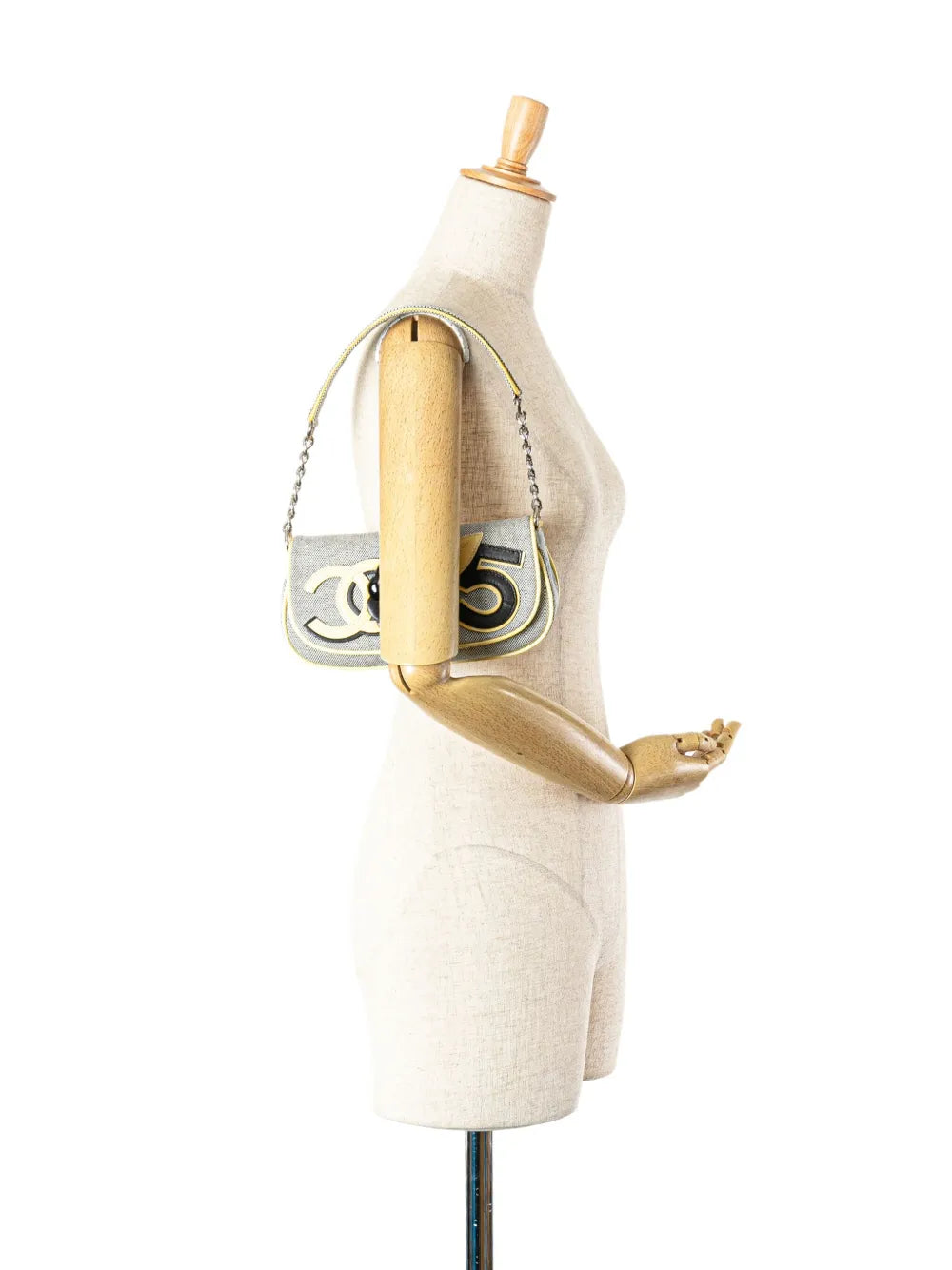 Chanel Pre Owned 2005 2006 Canvas Camellia Cc No 5 Shoulder Bag — Same as shown — Size One Size — Side View