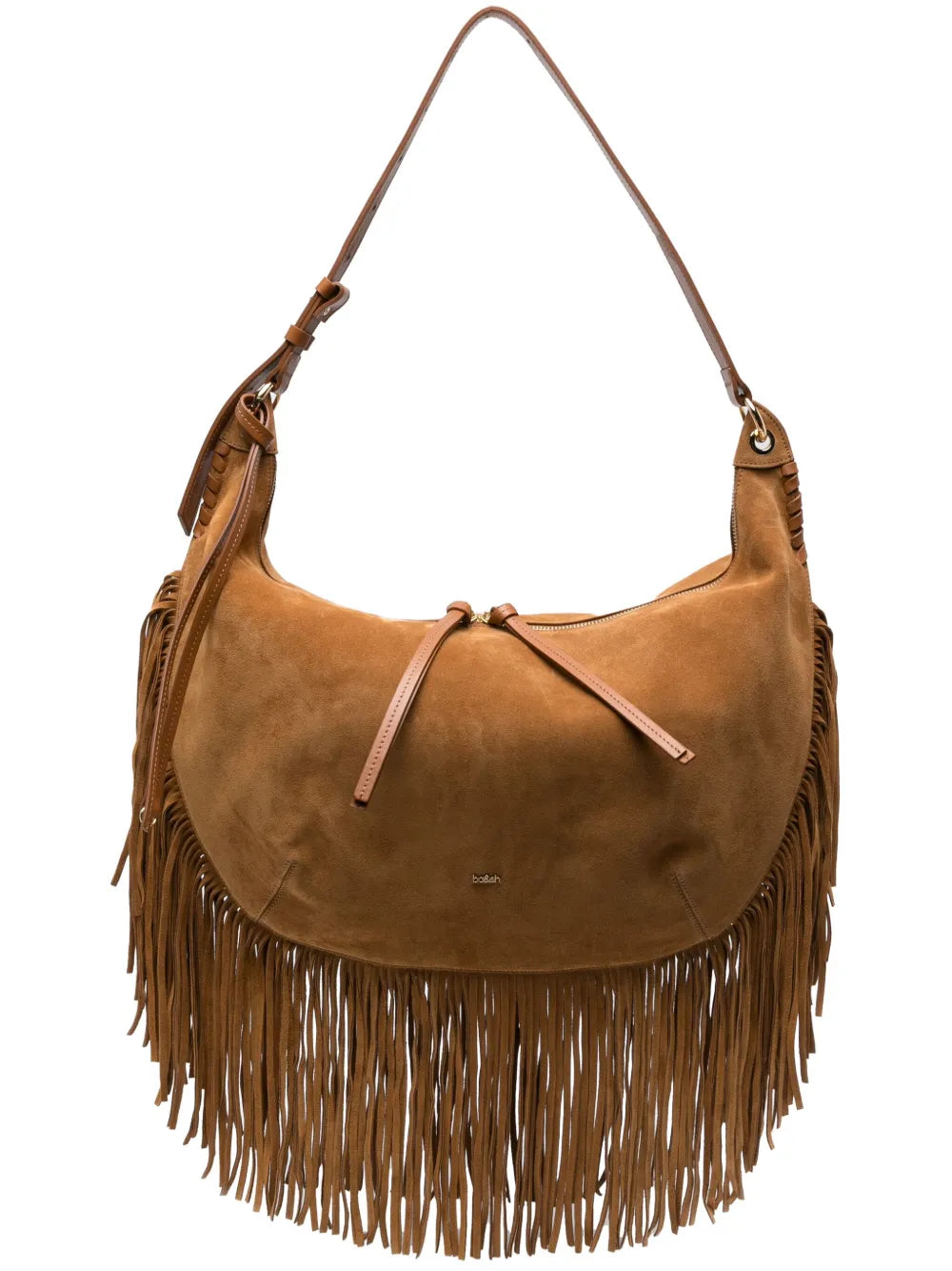 Bash Xl Franges Suede Shoulder Bag — Same as shown — Size One Size — Front View