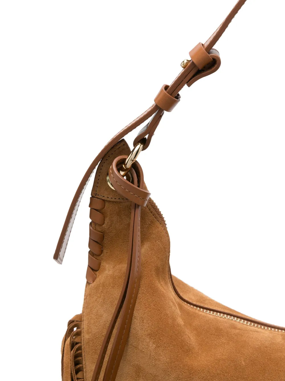 Bash Xl Franges Suede Shoulder Bag — Same as shown — Size One Size — Back View