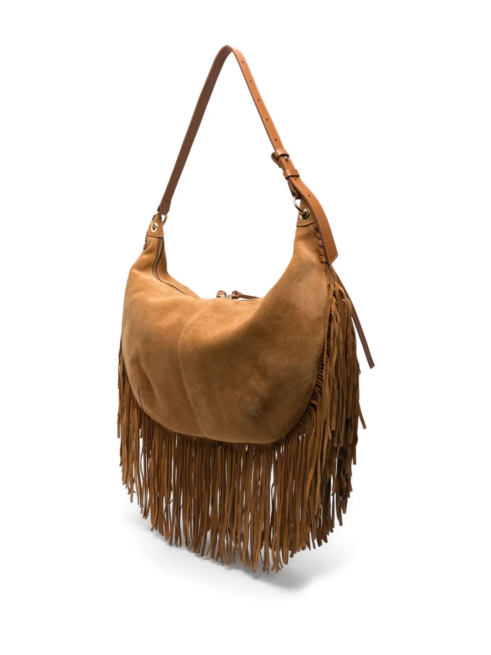 Bash Xl Franges Suede Shoulder Bag — Same as shown — Size One Size — Side View