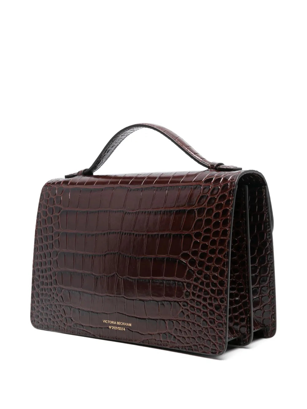Victoria Beckham Embossed Crocodile Shoulder Bag — Same as shown — Size One Size — Back View