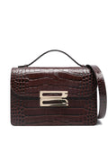 Victoria Beckham Embossed Crocodile Shoulder Bag — Same as shown — Size One Size — Front View