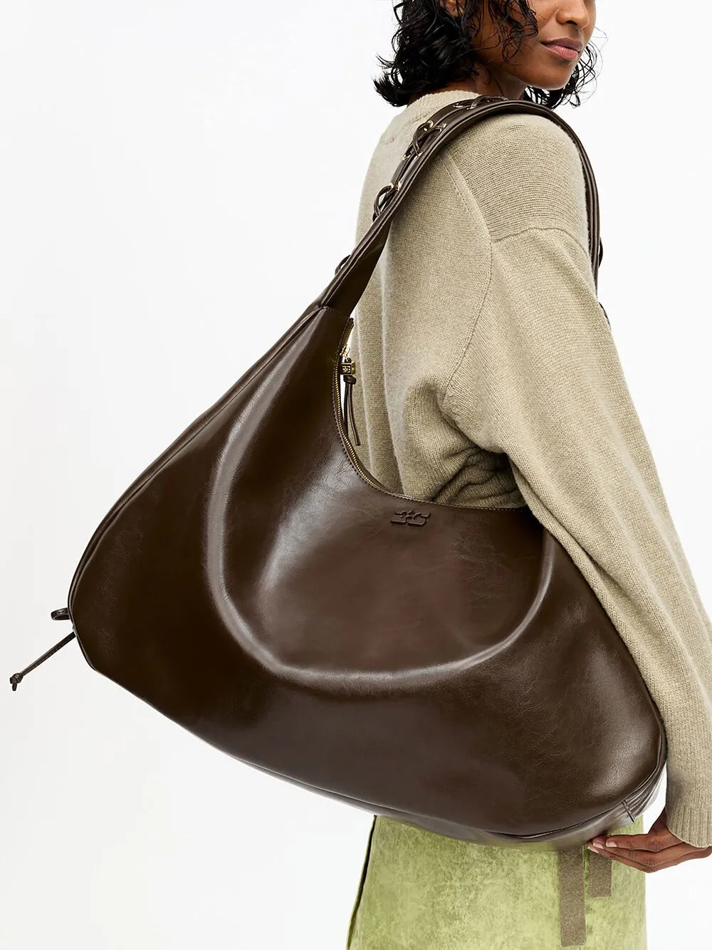 Ganni Large Hobo Bag — Same as shown — Size One Size — Side View