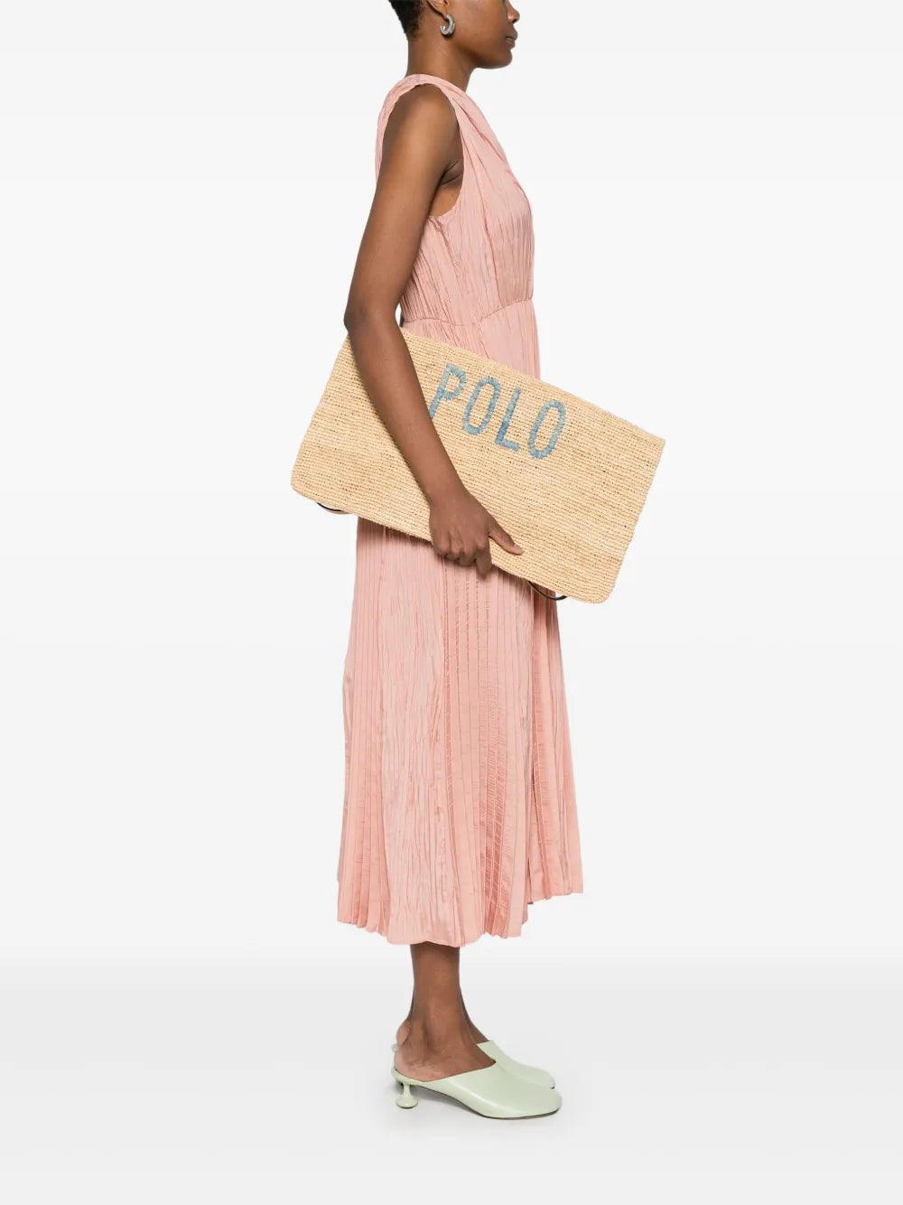 Polo Ralph Lauren Raffia Shoulder Bag — Same as shown — Size One Size — Side View