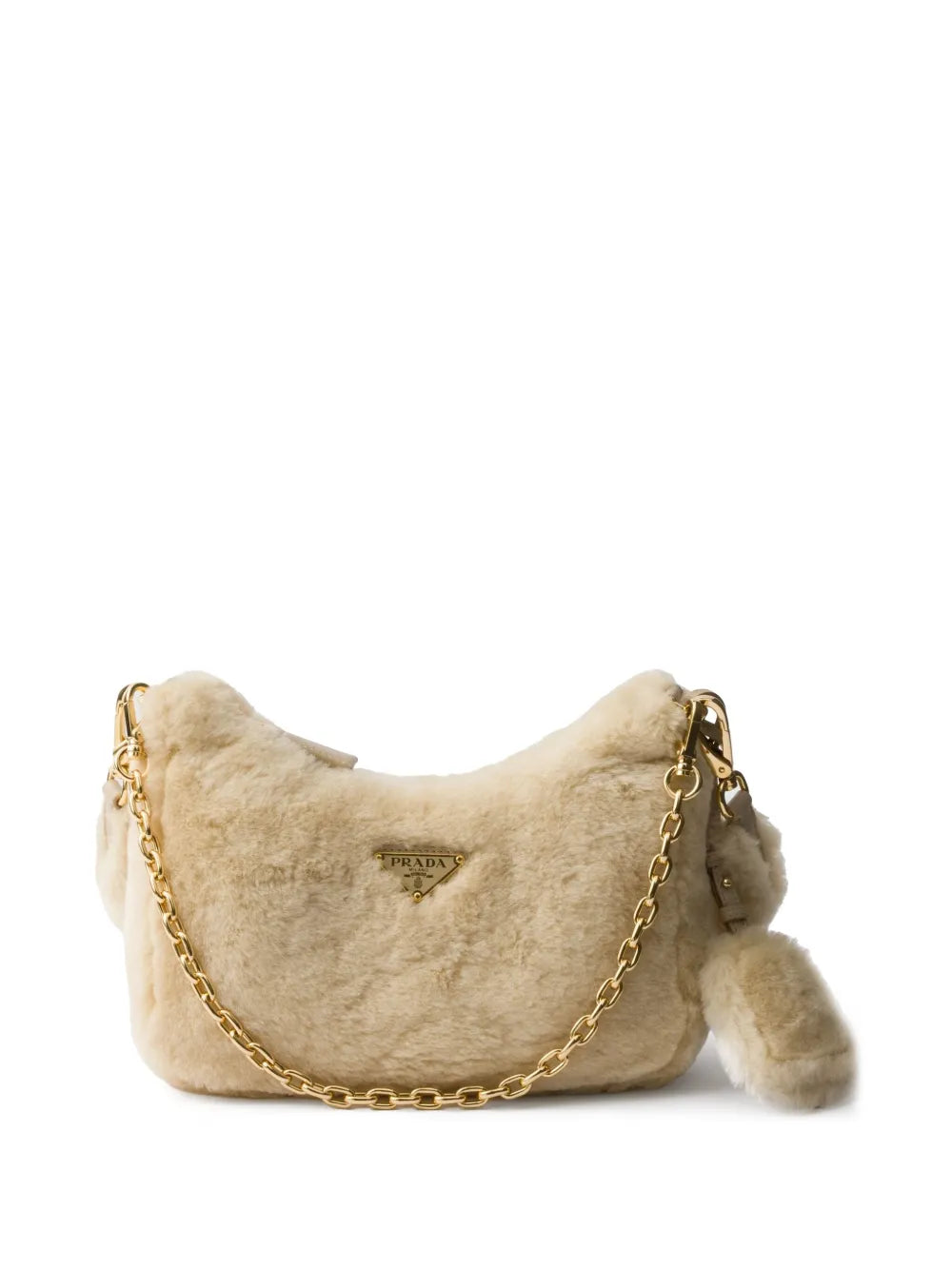 Prada Re Edition Shearling Mini Bag — Same as shown — Size One Size — Front View
