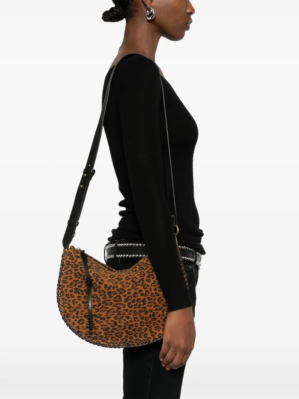 Isabel Marant Oskan Soft Zip Shoulder Bag — Same as shown — Size One Size — Side View