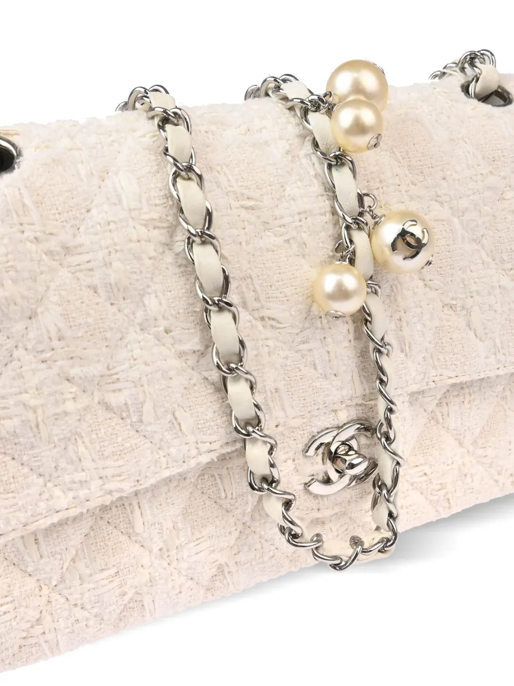 Chanel Pre Owned 2005 Medium Double Flap Shoulder Bag — Same as shown — Size One Size — Back View