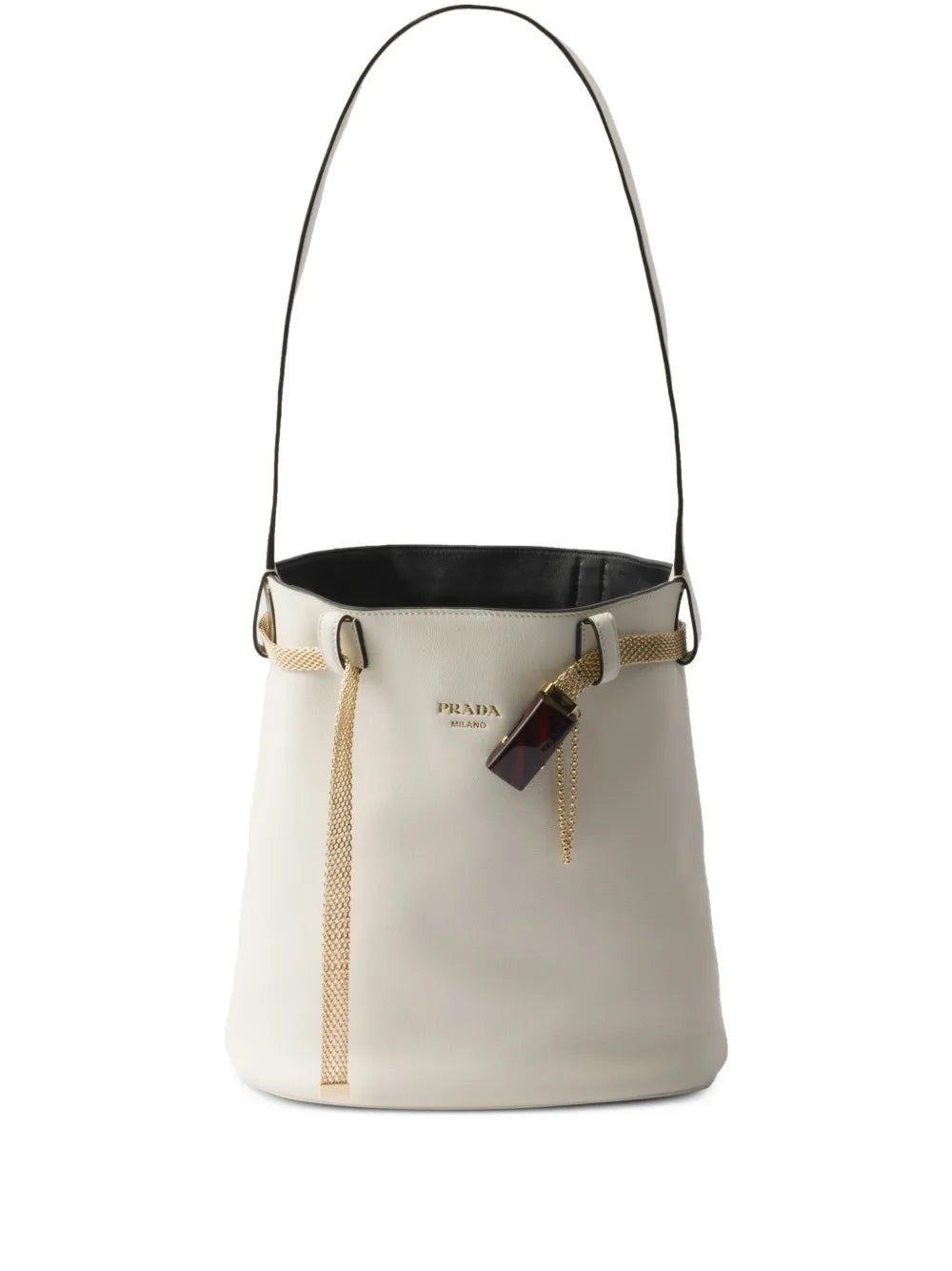 Prada Buckle Bucket Bag — Same as shown — Size One Size — Front View