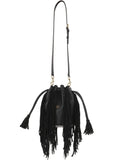 Valentino Garavani Fringed Leather Shoulder Bag — Same as shown — Size One Size — Front View