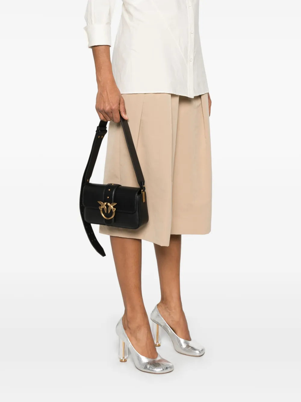 Pinko Mini Love One Slouchy Shoulder Bag — Same as shown — Size One Size — Side View