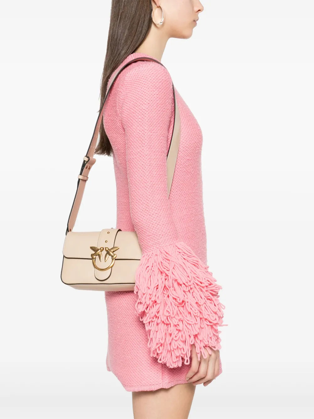 Pinko Mini Love One Slouchy Shoulder Bag — Same as shown — Size One Size — Side View