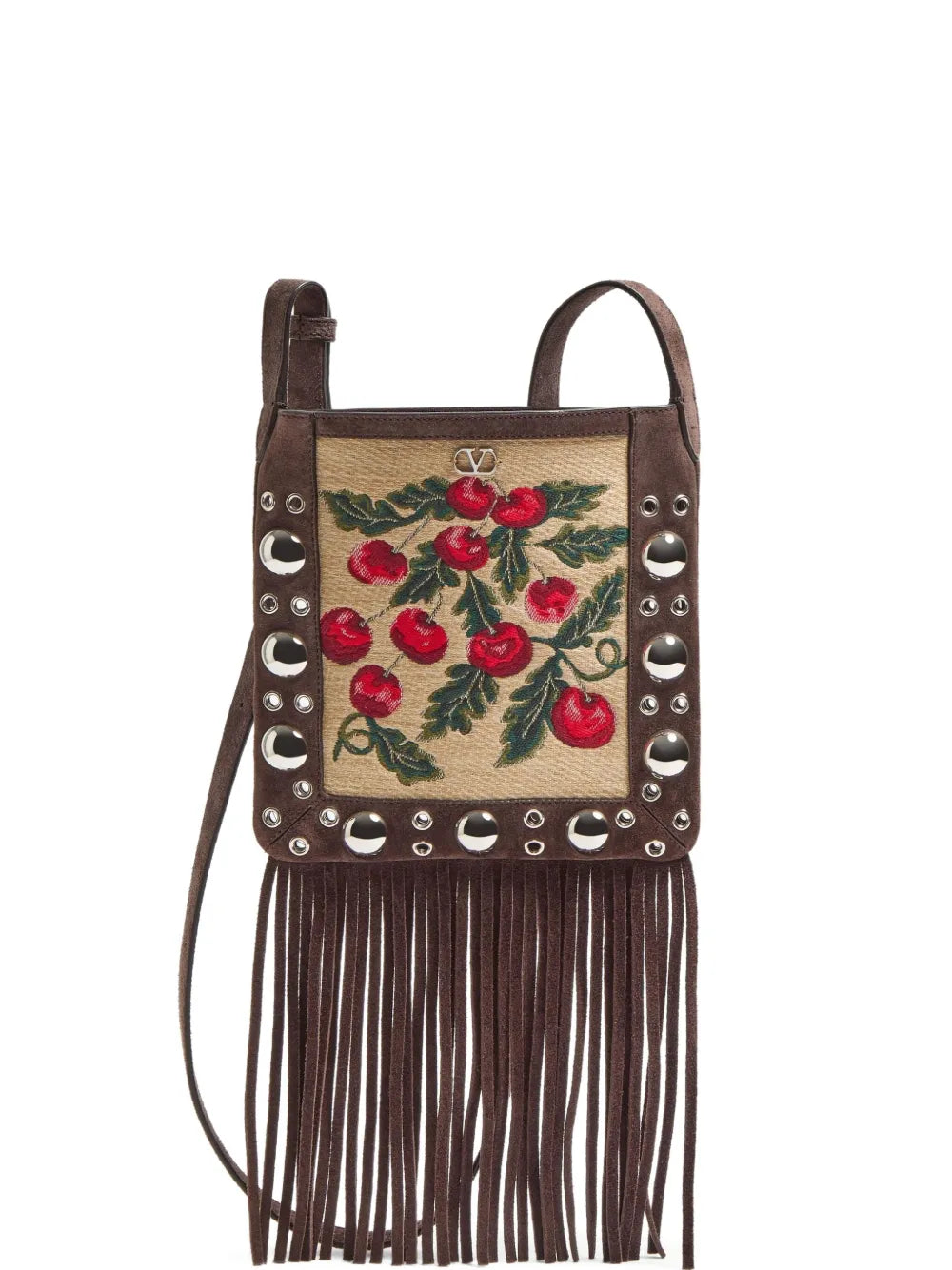 Valentino Garavani Small Nellcote Cherryfic Motif Shoulder Bag — Same as shown — Size One Size — Front View
