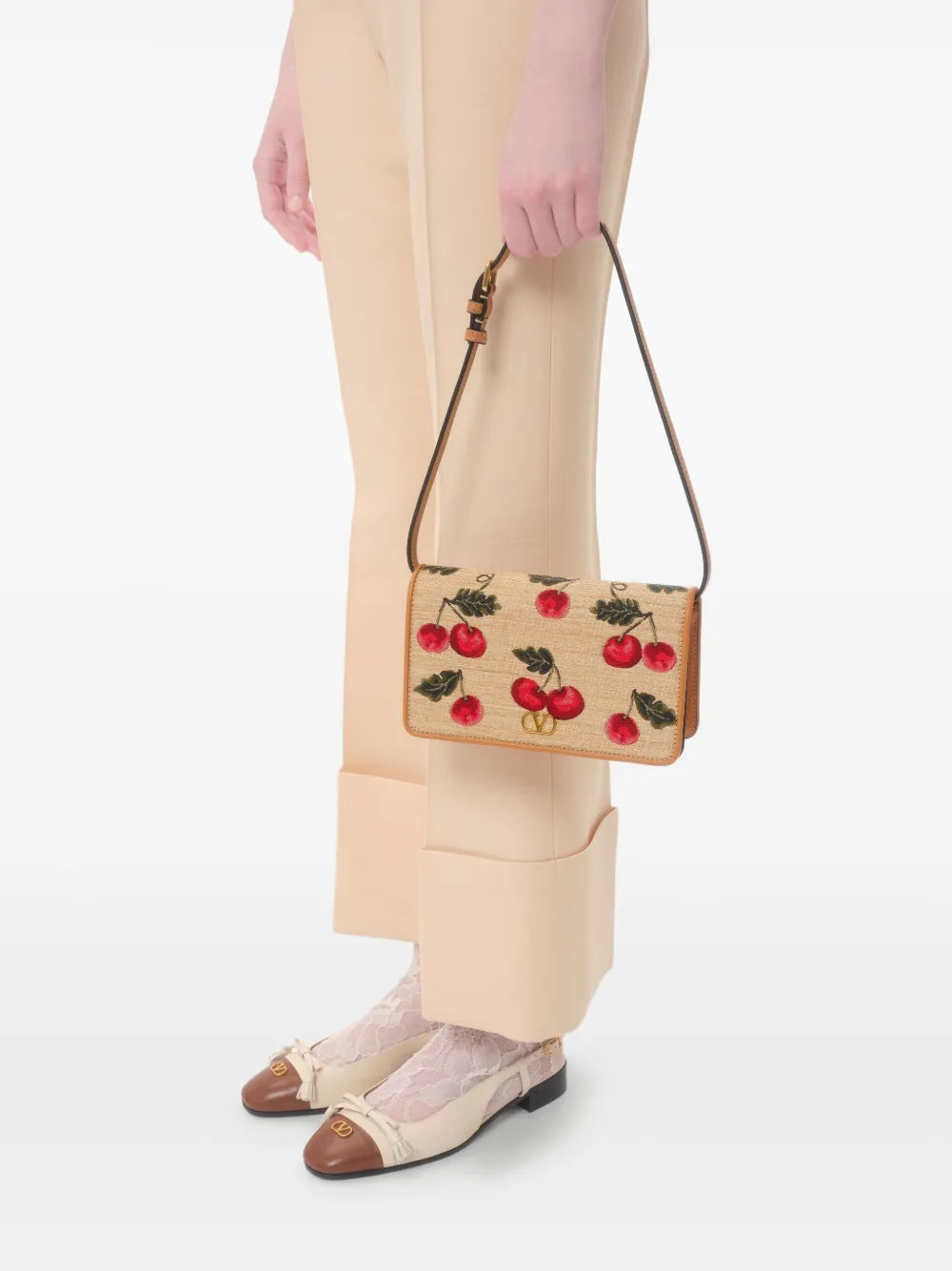 Valentino Garavani Mini Vlogo Signature Cherryfic Print Shoulder Bag — Same as shown — Size One Size — Back View