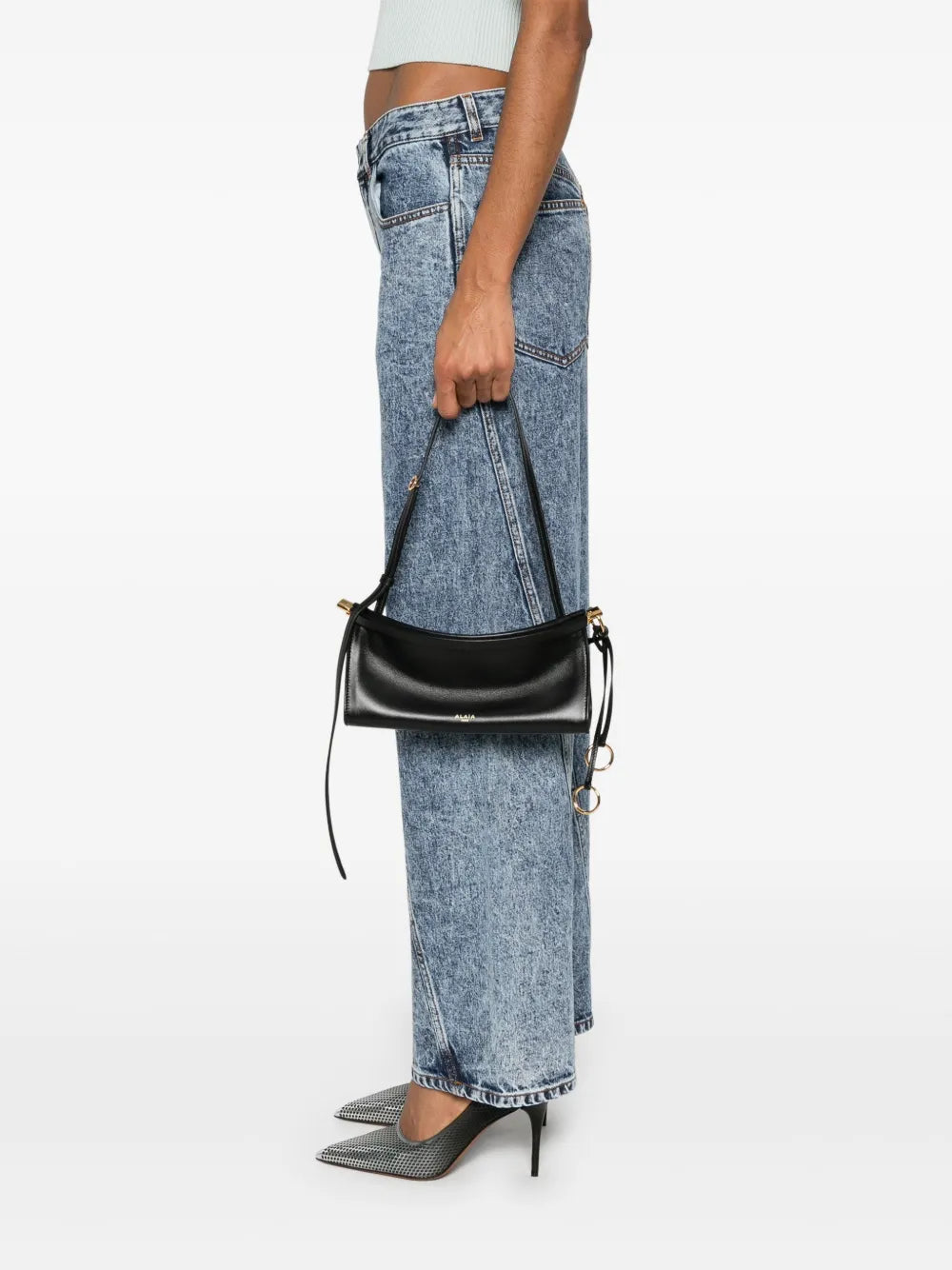 Alaia Small Le Click East West Shoulder Bag — Same as shown — Size One Size — Side View
