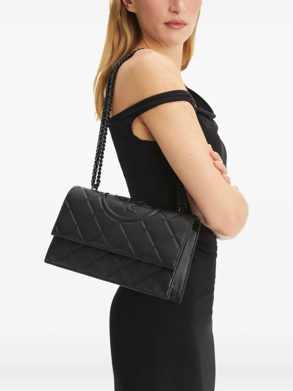 Tory Burch Fleming Shoulder Bag — Same as shown — Size One Size — Side View