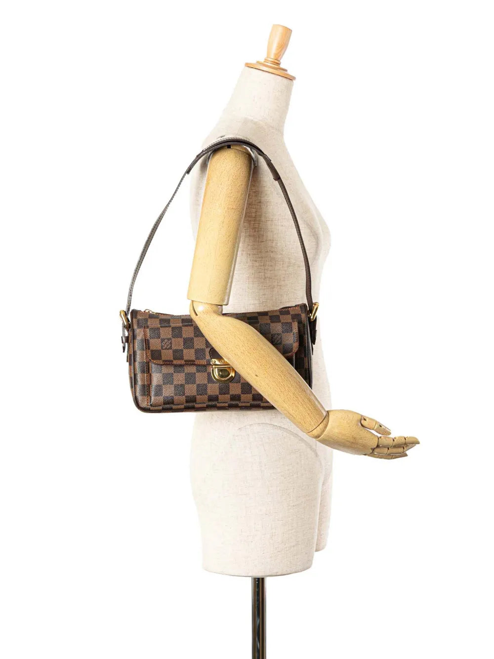 Louis Vuitton Pre Owned 2006 Damier Ebene Ravello Gm Shoulder Bag — Same as shown — Size One Size — Side View