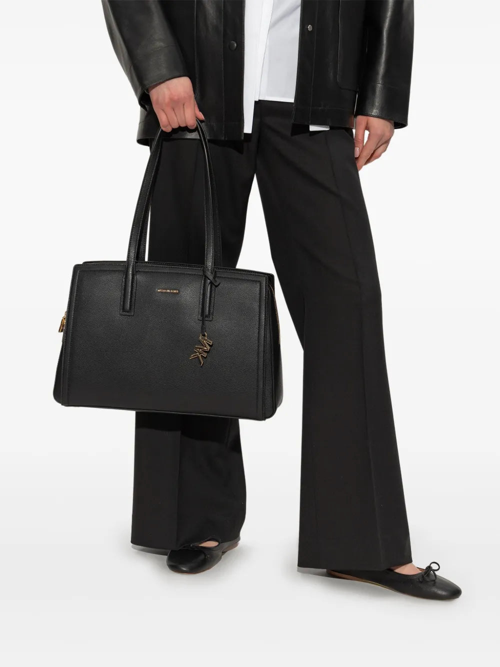 Michael Michael Kors Logo Charm Shoulder Bag — Same as shown — Size One Size — Side View
