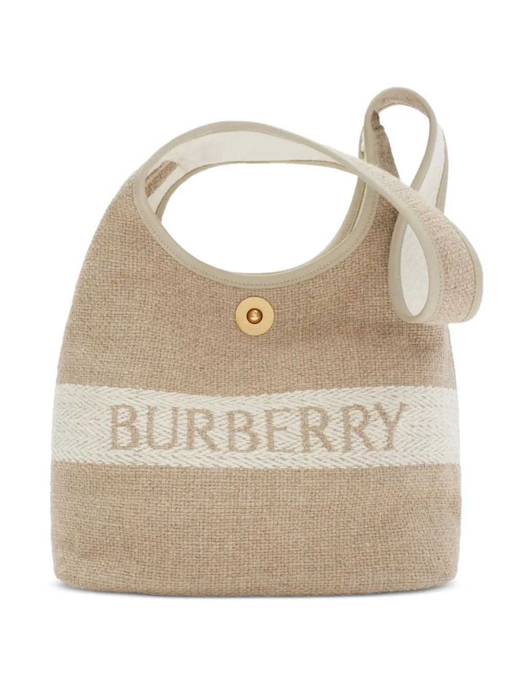 Burberry Small Logo Embellished Canvas Shoulder Bag — Same as shown — Size One Size — Front View
