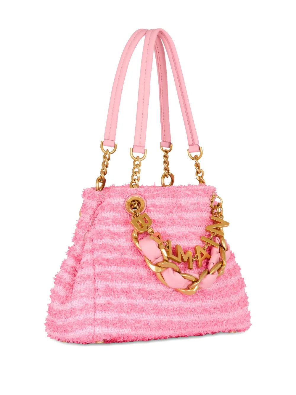 Balmain 1945 Soft Tweed Shoulder Bag — Same as shown — Size One Size — Back View
