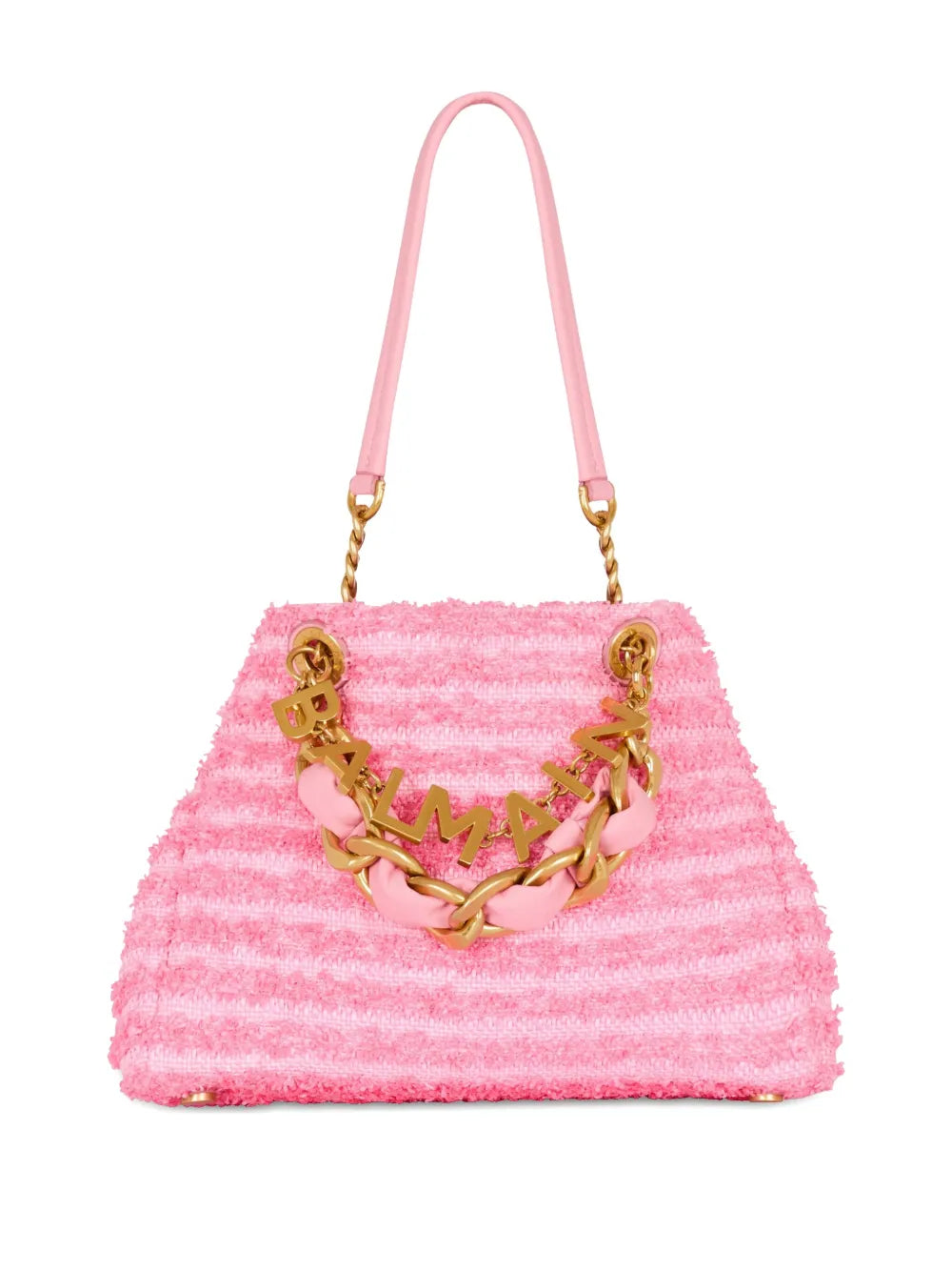 Balmain 1945 Soft Tweed Shoulder Bag — Same as shown — Size One Size — Top View