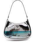 Prada Cleo Printed Brushed Leather Shoulder Bag — Same as shown — Size One Size — Front View