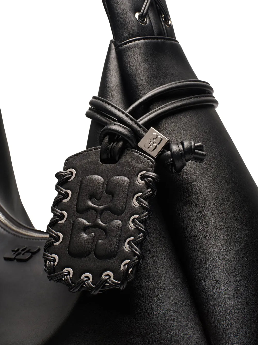Ganni Xxl Leather Shoulder Bag — Same as shown — Size One Size — Detail View