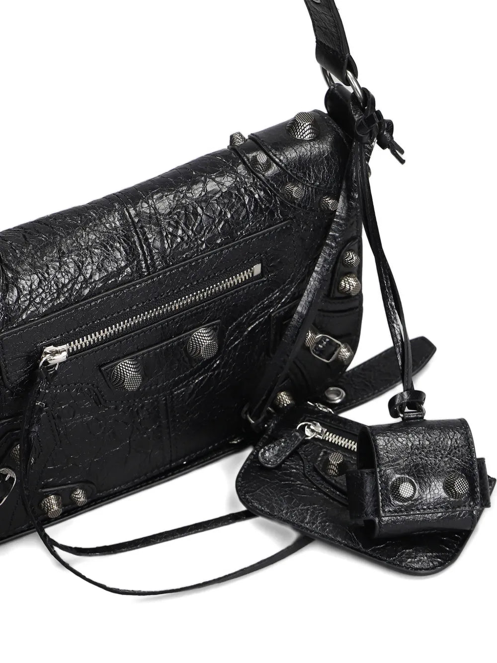 Balenciaga Textured Leather Shoulder Bag — Same as shown — Size One Size — Top View