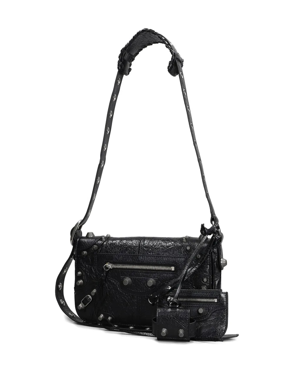 Balenciaga Textured Leather Shoulder Bag — Same as shown — Size One Size — Back View