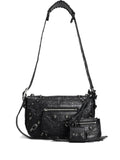 Balenciaga Textured Leather Shoulder Bag — Same as shown — Size One Size — Front View