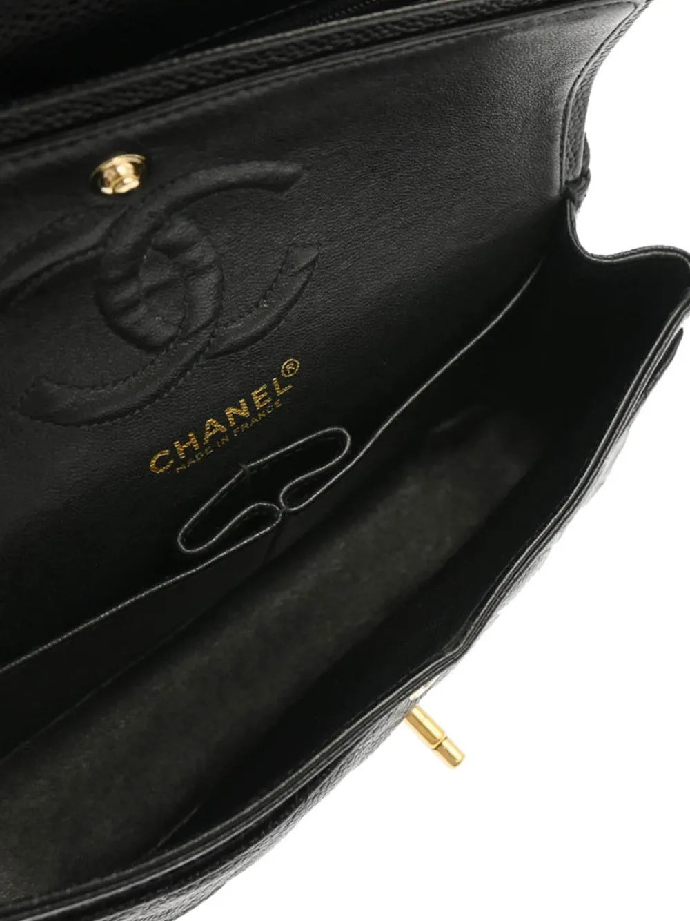Chanel Pre Owned 2002 Small Classic Double Flap Shoulder Bag — Same as shown — Size One Size — Top View