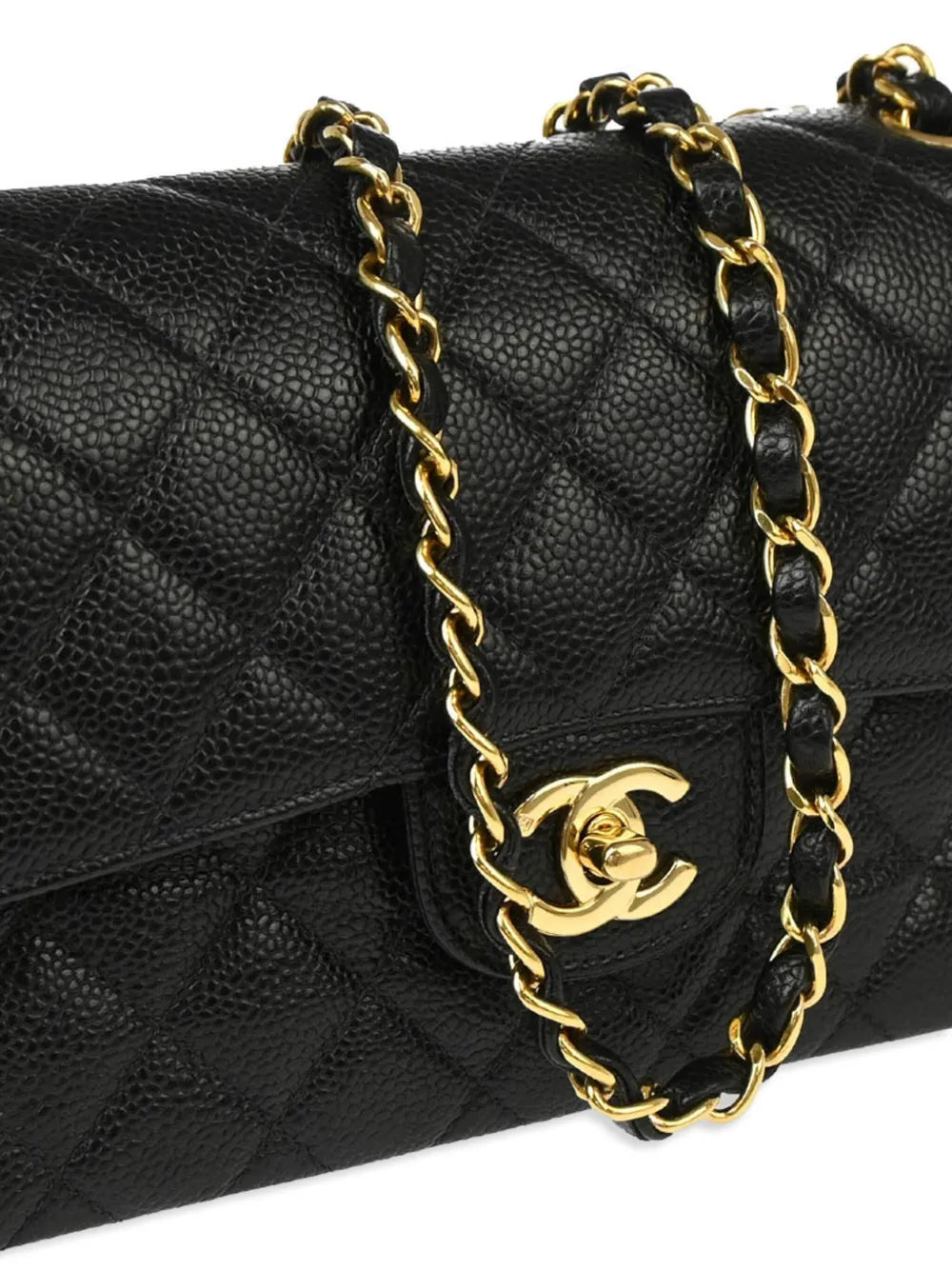 Chanel Pre Owned 2002 Small Classic Double Flap Shoulder Bag — Same as shown — Size One Size — Back View