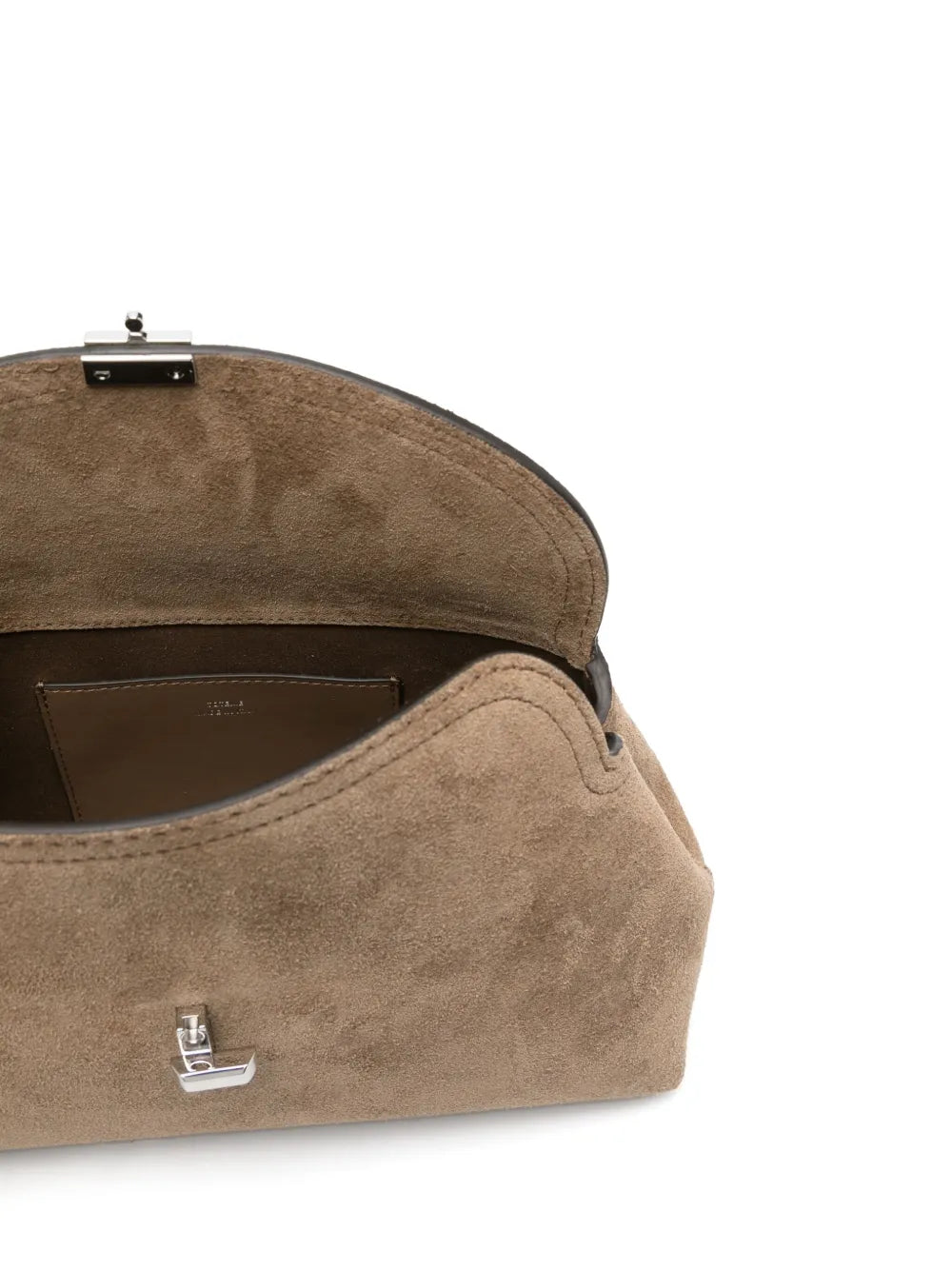 Toteme T Lock Suede Shoulder Bag — Same as shown — Size One Size — Top View