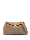 Toteme T Lock Suede Shoulder Bag — Same as shown — Size One Size — Front View