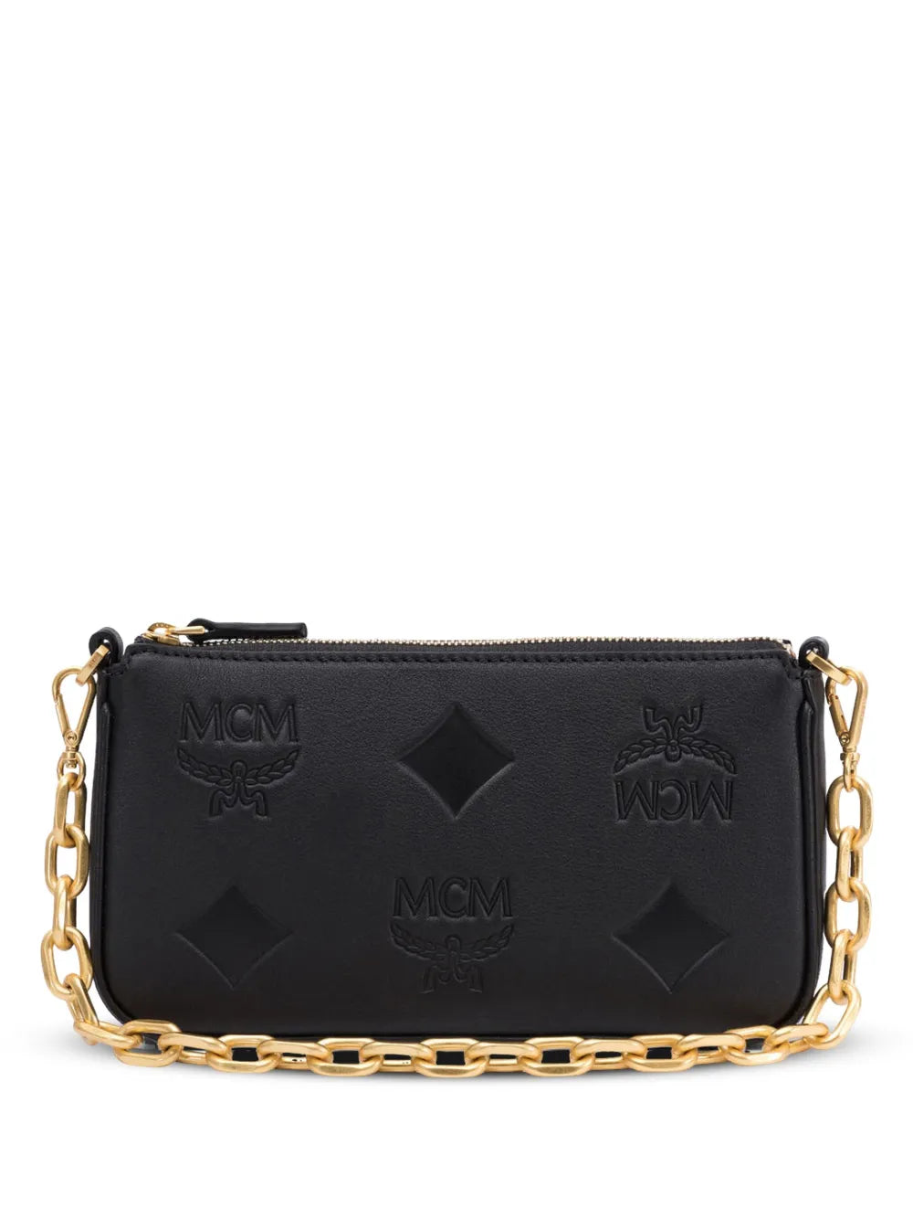 Mcm Logo Debossed Shoulder Bag — Same as shown — Size One Size — Front View