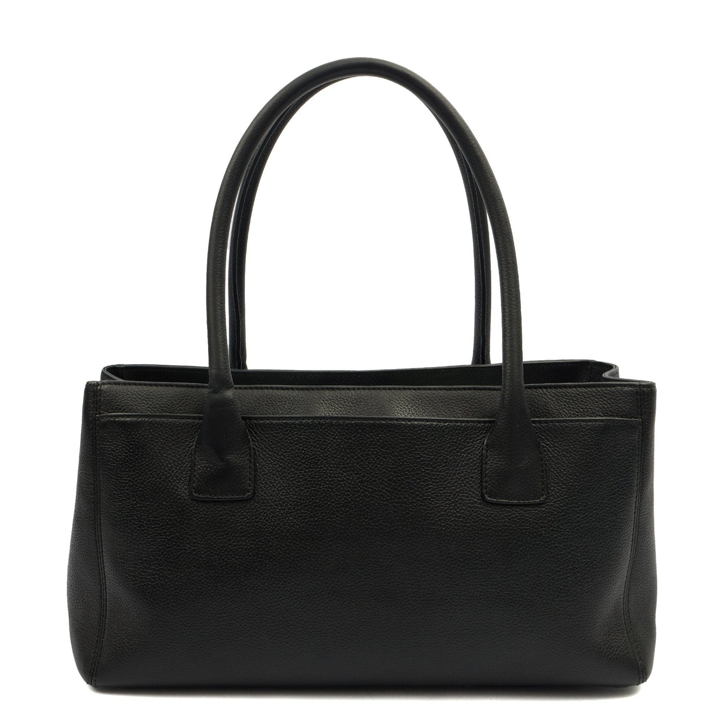 Chanel Tote Executive Shopper Tote in Black, Leather — Back View