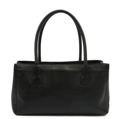 Chanel Tote Executive Shopper Tote in Black, Leather — Back View