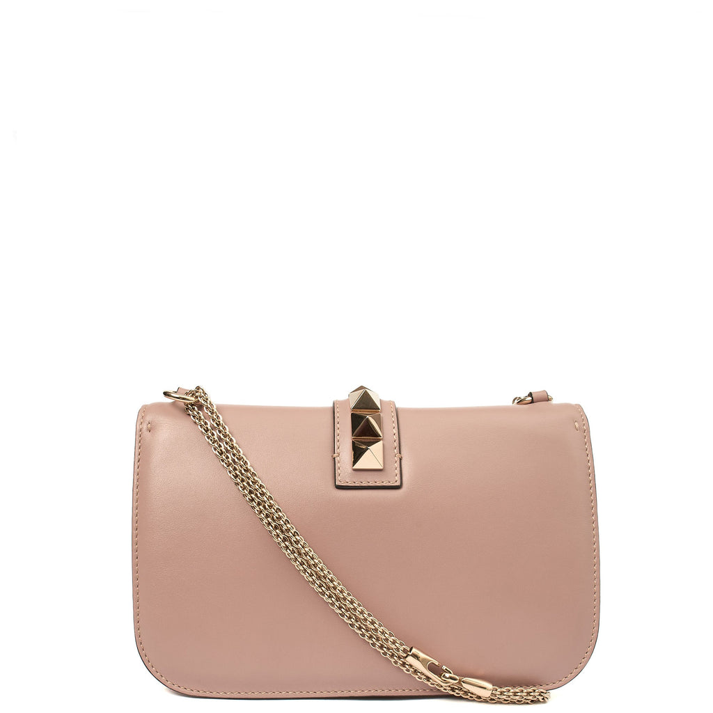 Valentino Shoulder Bag Glam Lock - Medium in Pink, Leather — Alternate View 9