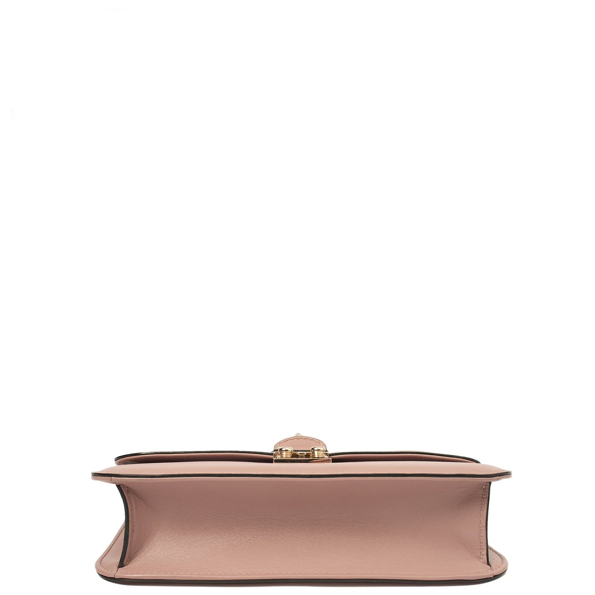 Valentino Shoulder Bag Glam Lock - Medium in Pink, Leather — Top View