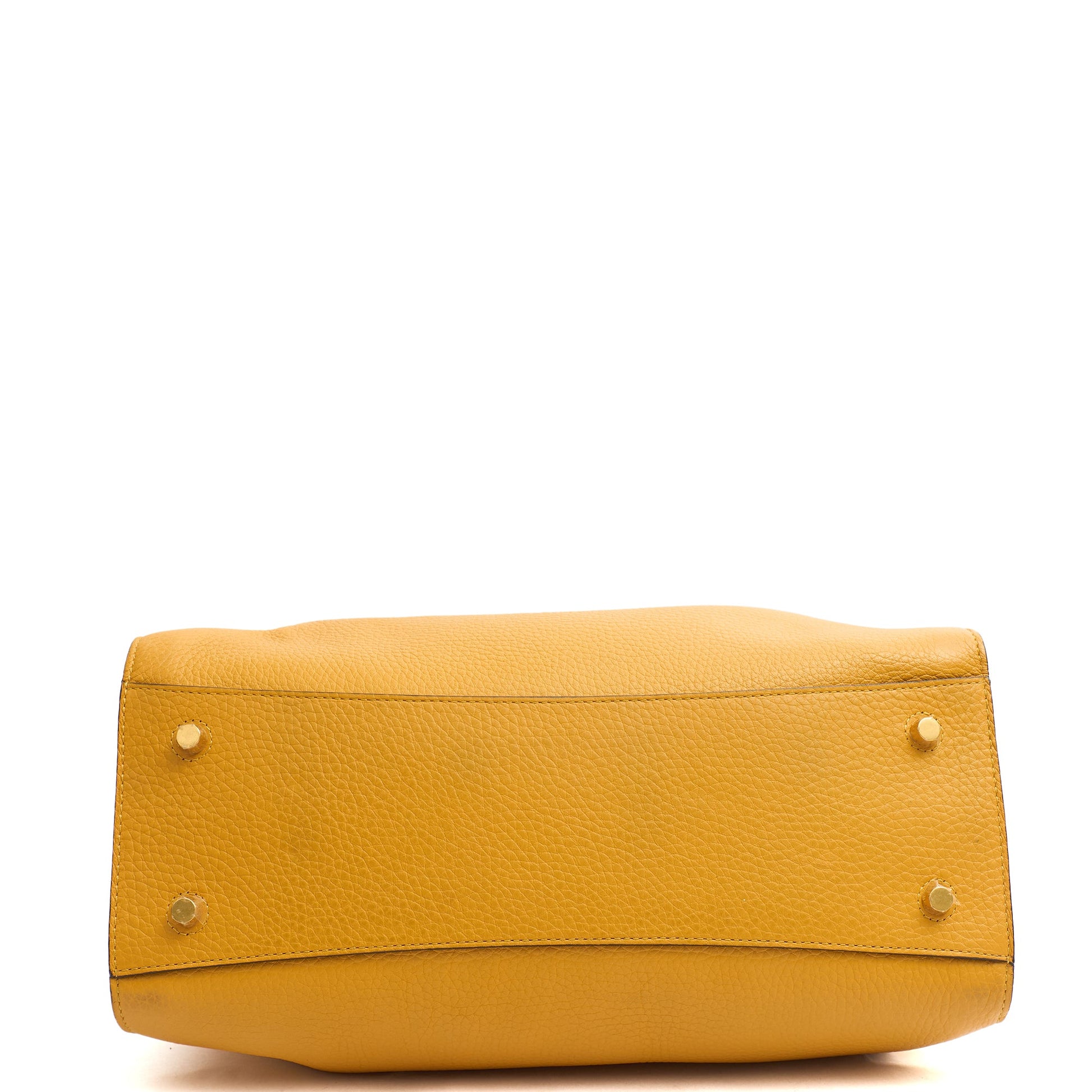 Mulberry Top Handle Iris in Deep Amber, Calfskin Leather — Detail View