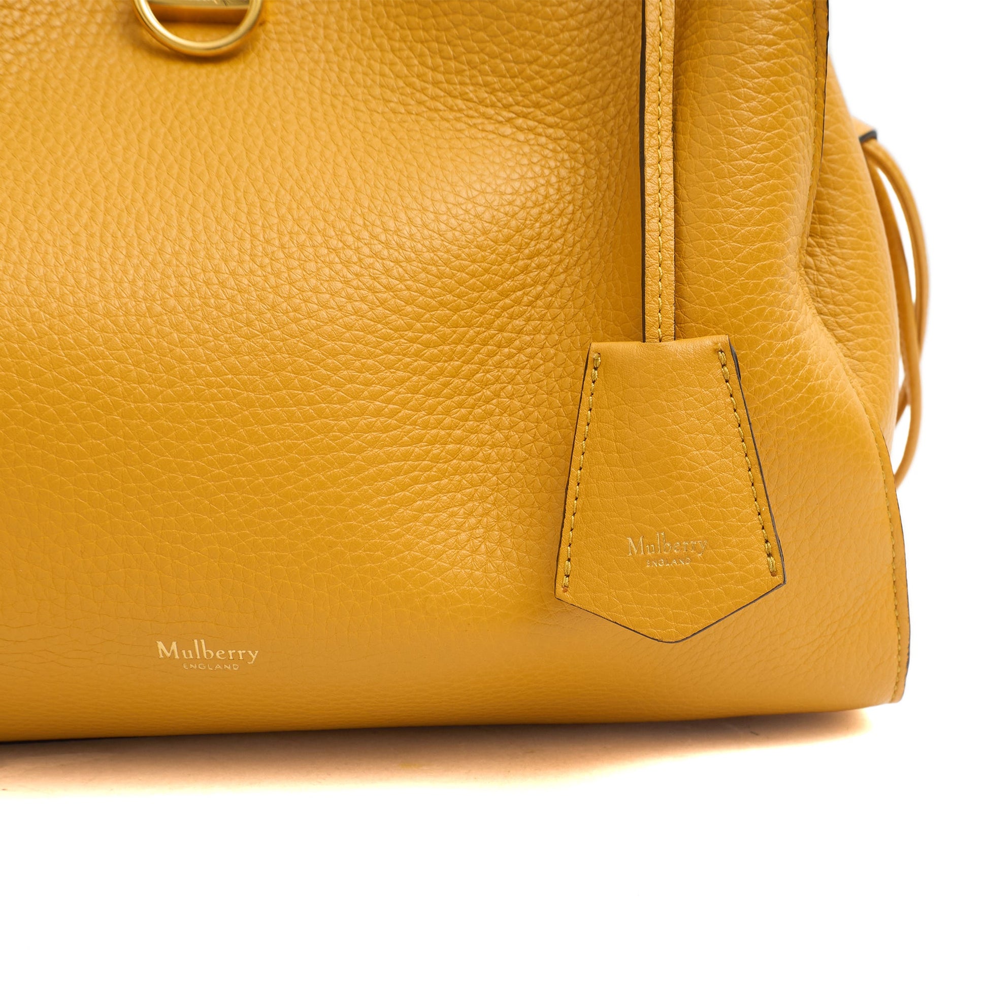 Mulberry Top Handle Iris in Deep Amber, Calfskin Leather — Lifestyle View
