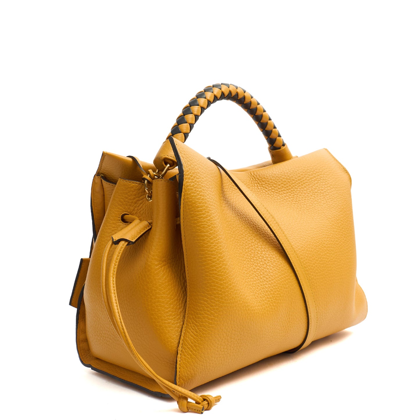Mulberry Top Handle Iris in Deep Amber, Calfskin Leather — Back View