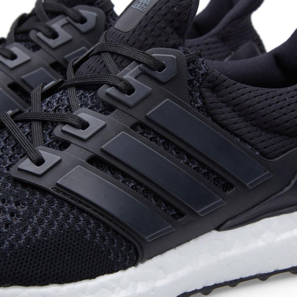 ADIDAS ULTRA BOOST M Core Black & White — UK 3.5 | EU 36 | US 4 — Back View