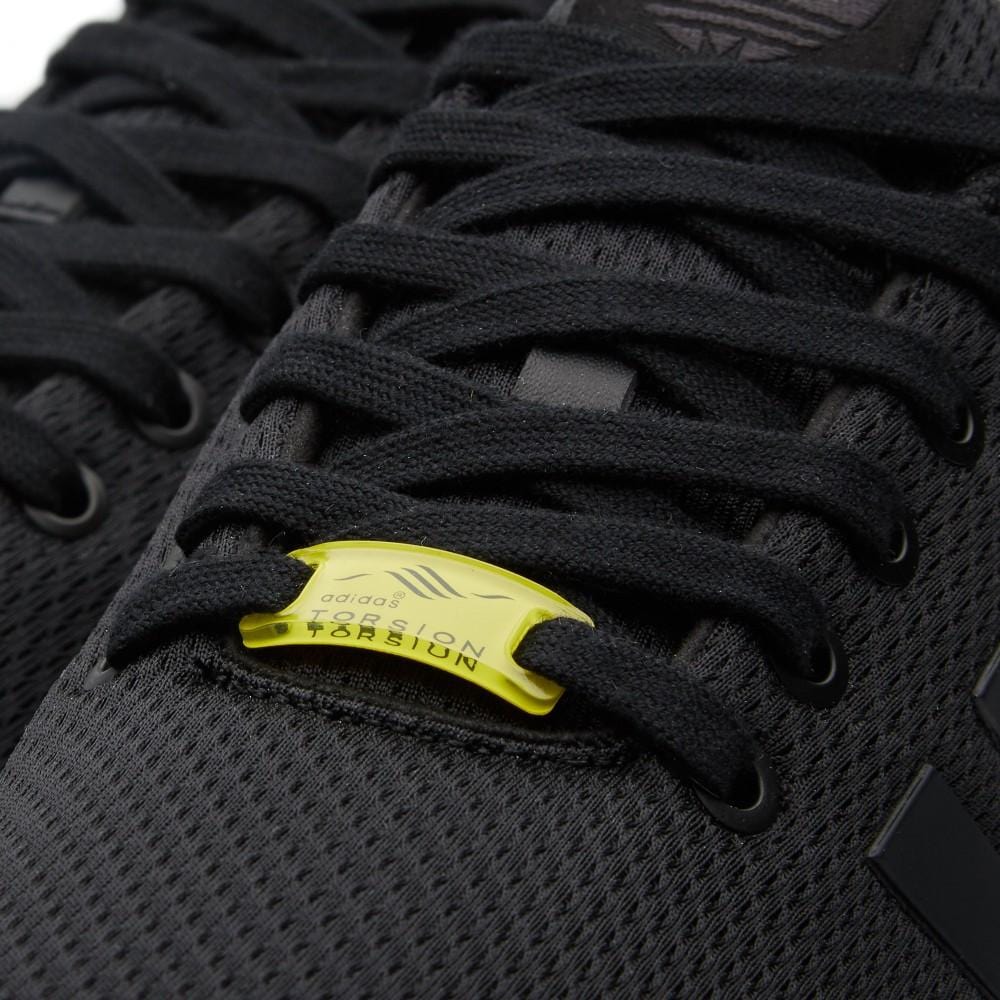 ADIDAS ZX FLUX Black & White — UK 3.5 | EU 36 | US 4 — Back View